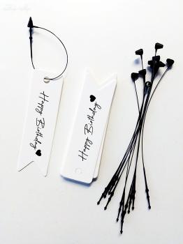 Geschenkanhänger Happy Birthday schmal